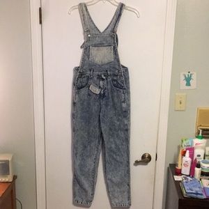 Extra Blues White Washed Overalls